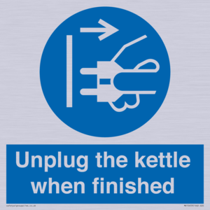Unplug the kettle when finished